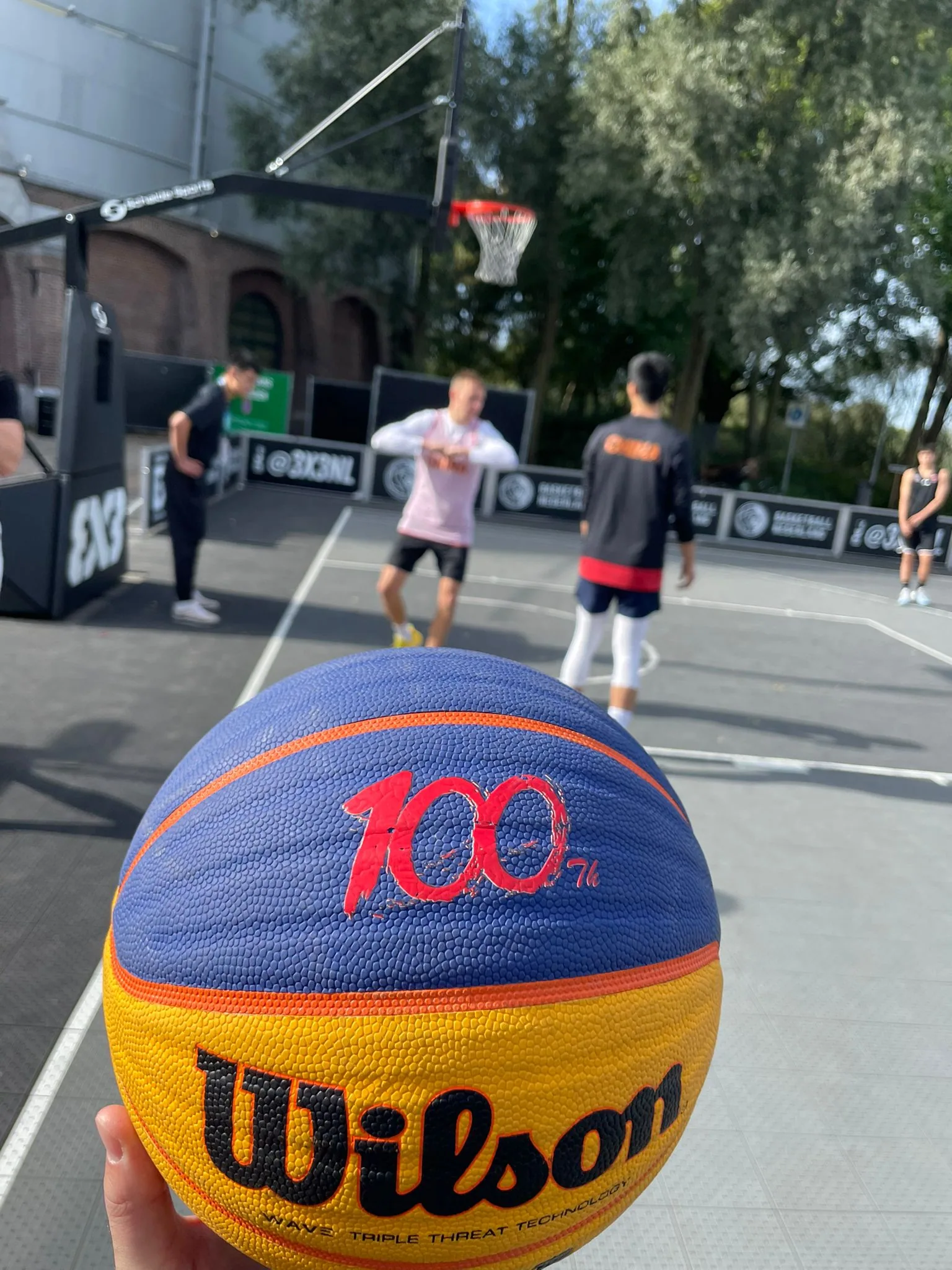 3x3 Wilson basketball close-up